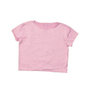 Under Armour Women's Regular Size L Pink Striped Athletic Cropped T-Shirt Loose
